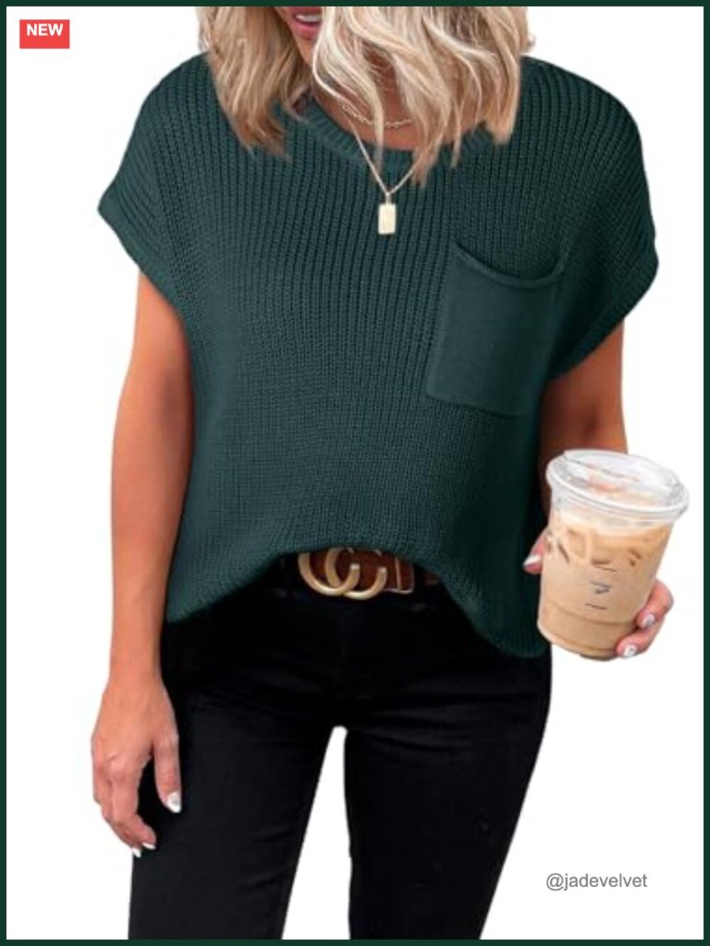 Women's Loose Fit Short Sleeve Knit Tunic Sweater Blouse